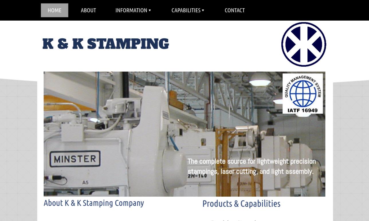 K & K Stamping Company Metal Stamping